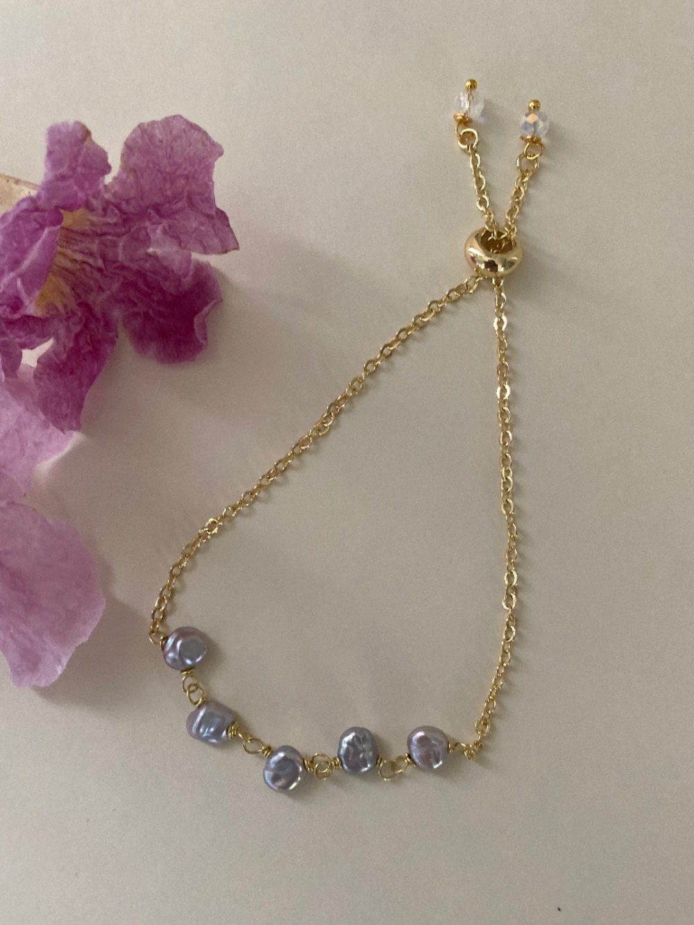 Handmade Freshwater Pearl Adjustable Bracelet